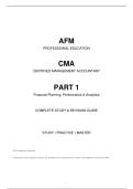 CMA Part 1 Study Guide &vert; Financial Planning&comma; Performance & Analytics &vert; 2026&sol;27