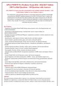 APEA PMHNP Pre-Predictor Exam 2026 Questions and Answers with Detailed Rationales&comma; Fully Verified and Graded A&comma; Comprehensive Review Covering All Major Psychiatric Mental Health Topics and Latest Guidelines