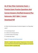 AL LP Gas Fitter Contractor Exam &mdash; &NewLine;Practice Exam Practice Questions And &NewLine;Correct Answers &lpar;Verified Answers&rpar; Plus &NewLine;Rationales 2027 Q&A &vert; Instant &NewLine;Download Pdf 