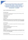 NRNP 6645 PSYCHIATRIC MENTAL HEALTH NURSE PRACTITIONER - EXAM 1 LATEST 2026&sol;2027 &vert; PSYCHIATRIC ASSESSMENT &vert; EXPERT VERIFIED &vert; 40 VERIFIED Q&A &vert; DETAILED RATIONALES &vert; PASS GUARANTEED &ndash; A&plus; GRADED