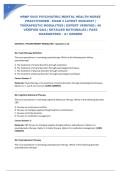 NRNP 6645 PSYCHIATRIC MENTAL HEALTH NURSE PRACTITIONER - EXAM 3 LATEST 2026&sol;2027 &vert; THERAPEUTIC MODALITIES &vert; EXPERT VERIFIED &vert; 40 VERIFIED Q&A &vert; DETAILED RATIONALES &vert; PASS GUARANTEED &ndash; A&plus; GRADED