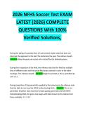 2026 NFHS Soccer Test EXAM LATEST &lpar;2026&rpar; COMPLETE QUESTIONS With 100&percnt; Verified Solutions&comma; 