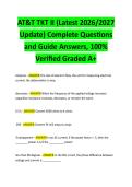 AT&T TKT II &lpar;Latest 2026&sol;2027 Update&rpar; Complete Questions and Guide Answers&comma; 100&percnt; Verified Graded A&plus; 