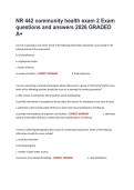 NR 442 community health exam 2 Exam questions and answers 2026 GRADED A&plus;