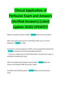 Clinical Application of Perfusion Exam and Answers &lpar;Verified Answers&rpar; &lpar;Latest Update 2026&rpar; UPDATE&excl;&excl;