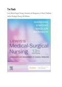  Test Bank Lewis Medical-Surgical Nursing&colon; Assessment and Management of Clinical Problems 13th Edition By Harding & Kwong