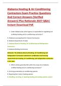 Alabama Heating & Air Conditioning &NewLine;Contractors Exam Practice Questions &NewLine;And Correct Answers &lpar;Verified &NewLine;Answers&rpar; Plus Rationale 2027 Q&A&vert; &NewLine;Instant Download Pdf&period;