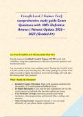 Crossfit Level 3 Trainer Test &vert; comprehensive study guide Exam Questions with 100&percnt; Definitive Anwers &vert; Newest Update 2026 &ndash; 2027 &lpar;Graded A&plus;&rpar;&NewLine;&NewLine;&NewLine;&NewLine;