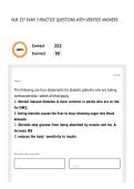 NUR 257 EXAM 3 PRACTICE QUESTIONS WITH VERIFIED ANSWERS