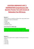 AVIATION ORDNANCE UNIT 2 EXAMINATION Comprehensive 250-Question Practice Test with Answers & Rationales&vert; Free Pdf Access&period;