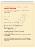 mn 568 final review Exam questions and answers&NewLine;Graded A&plus; latest update&NewLine;After 6 months of Synthroid therapy&comma; the clinician should expect which of the&NewLine;following in the repeat thyroid studies&quest;&NewLine;Question options&colon;&NewLine;a&rpar; Elevated TSH&NewLine;b&rpar; Normal TSH&NewLine;c&rpar; Low TSH