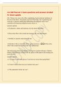 mn 568 final set 1 Exam questions and answers Graded&NewLine;A&plus; latest update&NewLine;Mrs&period; Thomas was seen in the office complaining of pain and point tenderness in&NewLine;the area of her elbow&period; The pain has increased following a day of gardening one&NewLine;week ago&period; A physical fi