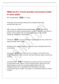 NBME eee 30 &plus; 27 Exam questions and answers Graded&NewLine;A&plus; latest update&NewLine;HIV encephalopathy - dx of clusion&comma;&NewLine;brain biopsy characteristically demonstrates microglial nodules with&NewLine;multinucleated giant cells&NewLine;PML &lpar;progressive multifocal leukoencephalopathy&rpar; -