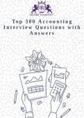 Ultimate Accounting Interview Master Guide&colon; 300&plus; Q&As for Freshers to Seniors