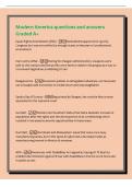 Modern America questions and answers&NewLine;Graded A&plus;&NewLine;Equal Rights Amendment &lpar;ERA&rpar; -Amendment approved in 1972 by&NewLine;Congress but was not ratified by enough states to become a Constitutional&NewLine;amendment&NewLine;Iran Contra Affair -During the Reagan administration&comma; weapo