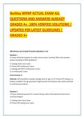 Barkley WHNP ACTUAL EXAM ALL &NewLine;QUESTIONS AND ANSWERS ALREADY &NewLine;GRADED A&plus;&period; 100&percnt; VERIFIED SOLUTIONS &vert; &NewLine;UPDATED PER LATEST GUIDELINES &vert; &NewLine;GRADED A&plus;