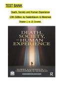 Test Bank for Death&comma; Society&comma; and Human Experience 13th Edition by Robert Kastenbaum and Christopher M&period; Moreman isbn-9781032021515 All Chapters Latest Verified Edition Graded A&plus;&NewLine;