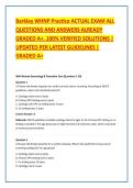 Barkley WHNP Practice ACTUAL EXAM ALL &NewLine;QUESTIONS AND ANSWERS ALREADY &NewLine;GRADED A&plus;&period; 100&percnt; VERIFIED SOLUTIONS &vert; &NewLine;UPDATED PER LATEST GUIDELINES &vert; &NewLine;GRADED A&plus; 