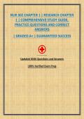 NUR 302 CHAPTER 1 &vert; RESEARCH CHAPTER 1 &vert; COMPREHENSIVE STUDY GUIDE&comma; PRACTICE QUESTIONS AND CORRECT ANSWERS