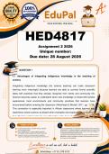 HED4817 Assignment 2 &lpar;COMPLETE ANSWERS&rpar; 2026 - DUE 28 August 2026