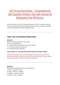 NYC Accountant Exam &ndash; Comprehensive 250-Question Practice Test with Answers & Rationales&vert; Free Pdf Access&period;