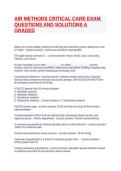 Air Methods Critical Care Exam Questions & Solutions 2026&sol;2027 &vert; A-Grade Study Guide & Critical Care Paramedic Prep