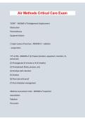 Air Methods Critical Care Exam 2026&sol;2027 &vert; Critical Care Paramedic Practice Questions&comma; Study Guide & Exam Review