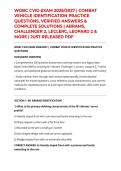 WOBC CVID EXAM 2026&sol;2027 &vert; COMBAT VEHICLE IDENTIFICATION PRACTICE QUESTIONS&comma; VERIFIED ANSWERS & COMPLETE SOLUTIONS &vert; ABRAMS&comma; CHALLENGER 2&comma; LECLERC&comma; LEOPARD 2 & MORE &vert; JUST RELEASED PDF