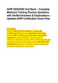 AHIP Certification Exam 2026&sol;2027 &vert; Medicare Training Study Guide&comma; Practice Questions & Verified Answers