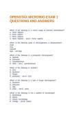 OPENSTAX MICROBIO EXAM 1 QUESTIONS AND ANSWERS