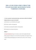 2026 ATI RN PEDIATRICS PROCTOR&NewLine;EXAM MASTERY QUESTIONS WITH&NewLine;VERIFIED ANSWERS