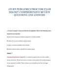 ATI RN PEDIATRICS PROCTOR EXAM&NewLine;2026&sol;2027 COMPREHENSIVE REVIEW&NewLine;QUESTIONS AND ANSWERS