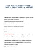ATI RN PEDIATRICS PROCTOR FINAL&NewLine;EXAM 2026 QUESTIONS AND ANSWERS
