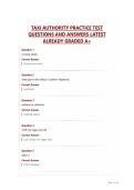 TAXI AUTHORITY PRACTICE TEST&NewLine;QUESTIONS AND ANSWERS LATEST&NewLine;ALREADY GRADED A&plus;