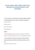 ATI RN PEDIATRICS PROCTOR FINAL&NewLine;2026&sol;2027 EXAM QUESTIONS AND&NewLine;ANSWERS