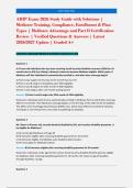 AHIP Exam 2026 Study Guide with Solutions &vert; &NewLine;Medicare Training&comma; Compliance&comma; Enrollment & Plan &NewLine;Types &vert; Medicare Advantage and Part D Certification &NewLine;Review &vert; Verified Questions & Answers &vert; Latest &NewLine;2026&sol;2027 Update &vert; Graded A&plus;