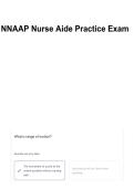 NNAAP Nurse Aide Practice Exam 100 Questions 2026&ndash;2027 &vert; CNA Practice Test & Answers &vert; Nursing Assistant Exam Prep