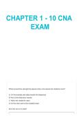 CNA Exam Chapters 1&ndash;10 2026&ndash;2027 &vert; Nursing Assistant Practice Questions & Answers &vert; CNA Study Guide & Test Prep