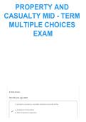 Property & Casualty Midterm Exam 2026&ndash;2027 &vert; Multiple-Choice Insurance Practice Questions & Answers &vert; P&C Exam Study Guide