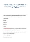 NSG 500 EXAM 2 &ndash; ADVANCED HEALTH&NewLine;ASSESSMENT &lpar;2026&sol;2027&rpar; QUESTIONS&NewLine;AND ANSWERS
