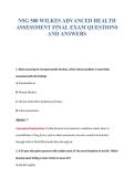 NSG 500 WILKES ADVANCED HEALTH&NewLine;ASSESSMENT FINAL EXAM QUESTIONS&NewLine;AND ANSWERS