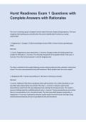 Hurst Readiness Exam 1 Questions with Complete Answers & Rationales 2026&sol;2027