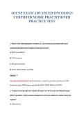 AOCNP EXAM ADVANCED ONCOLOGY&NewLine;CERTIFIED NURSE PRACTITIONER&NewLine;PRACTICE TEST