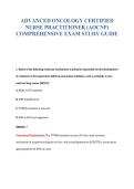 ADVANCED ONCOLOGY CERTIFIED&NewLine;NURSE PRACTITIONER &lpar;AOCNP&rpar;&NewLine;COMPREHENSIVE EXAM STUDY GUIDE