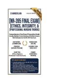 NR 395 Quiz 1 &comma; Quiz 2 & FInal Exam Bundle Ethics&comma; Integrity&comma; & Professional Nursing Trends Questions And Answers 2026&sol;2027 &vert; CHAMBERLAIN