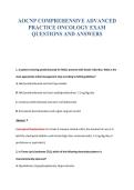AOCNP EXAM BUNDLE QUESTIONS WITH VERIFIED ANSWERS