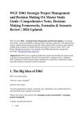 WGU E061 Strategic Project Management and Decision Making OA Master Study Guide &vert; Comprehensive Notes&comma; Decision-Making Frameworks&comma; Formulas & Scenario Review &vert; 2026 Updated&period;