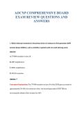AOCNP COMPREHENSIVE BOARD&NewLine;EXAM REVIEW QUESTIONS AND&NewLine;ANSWERS