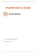 PHARM HESI V2 Exam Questions & Answers &vert; Verified Answers Study Guide 2026&sol;2027