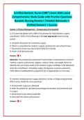 Certified Bariatric Nurse &lpar;CBN&reg;&rpar; Exam 2026 Latest &NewLine;Comprehensive Study Guide with Practice Questions &NewLine;Bariatric Nursing Review &bull; Detailed Rationales &bull; &NewLine;Verified Answers &bull; Success 